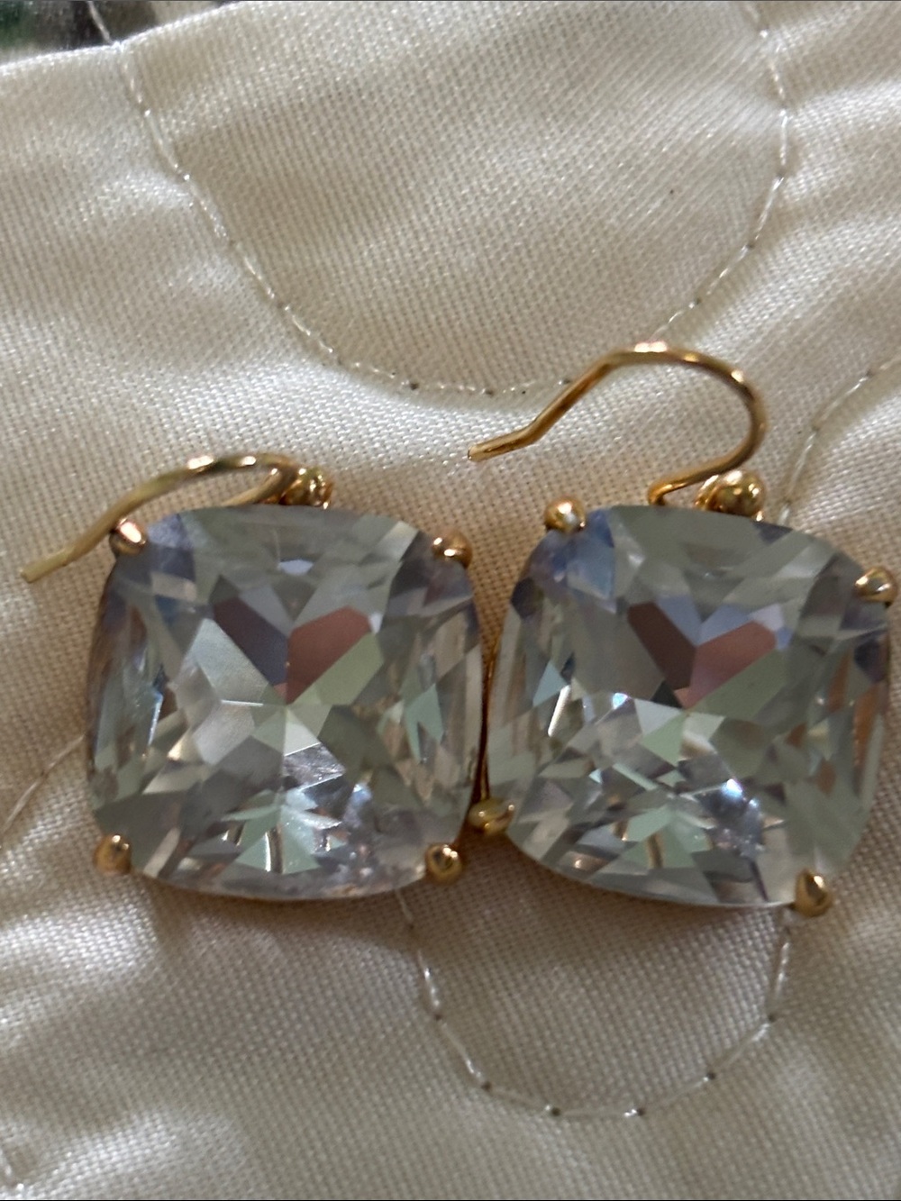 Tory Burch Gold Octagon Logo Drop Earring
